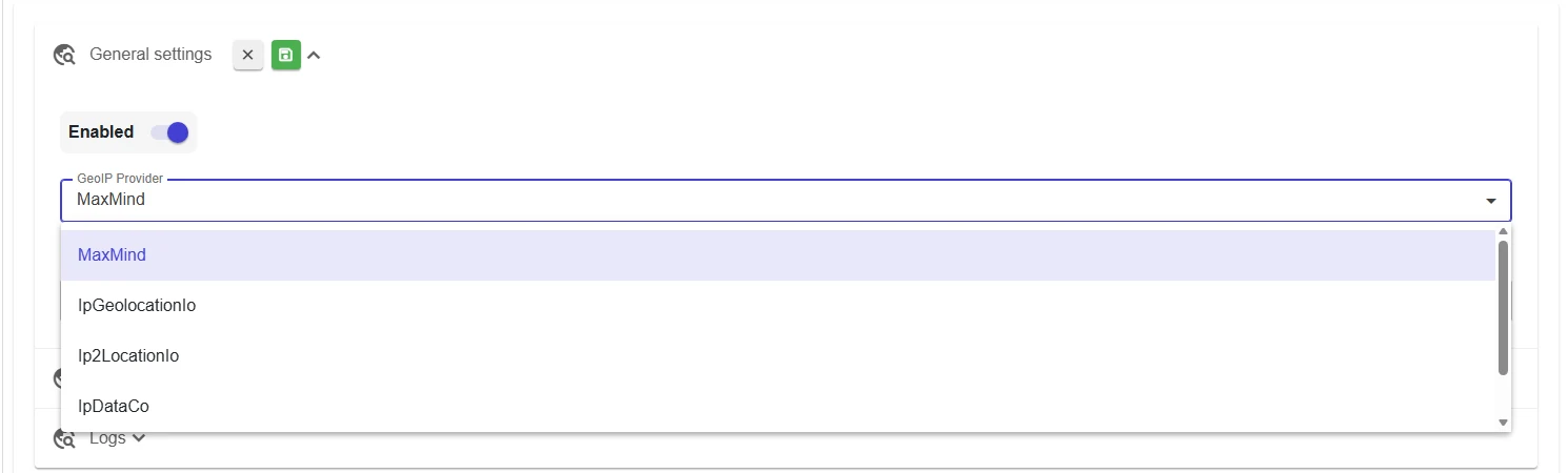 GeoIP provider list