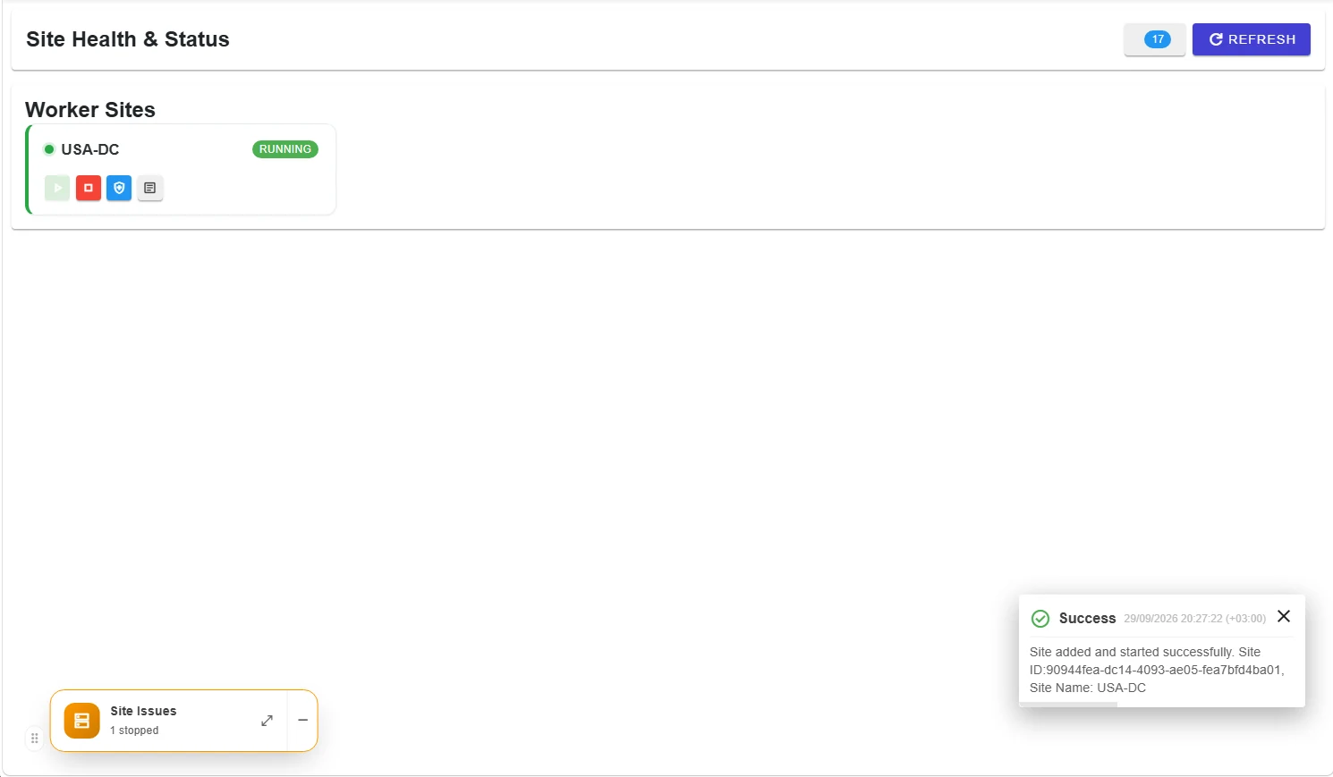 Site running