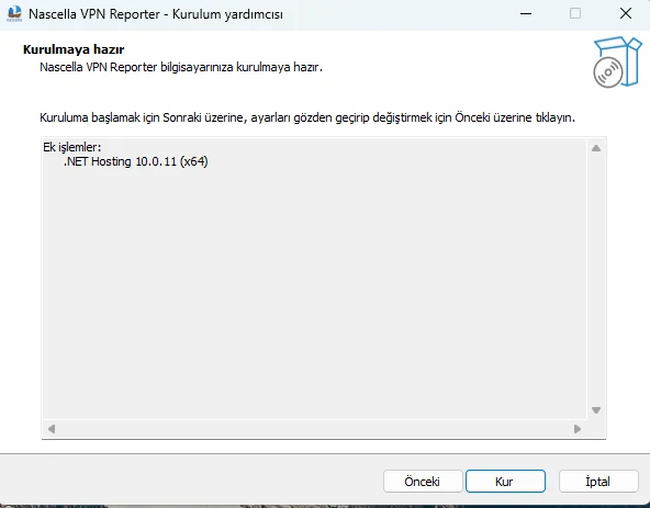 .NET Hosting'in listelendiği Kurulmaya hazır sayfası