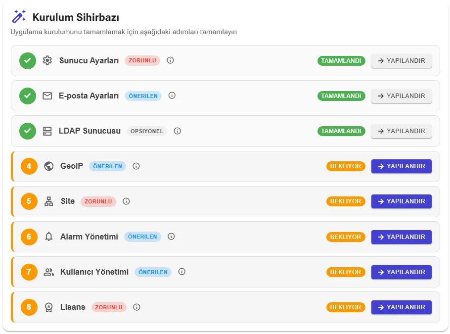 LDAP Sunucusu tamamlandı
